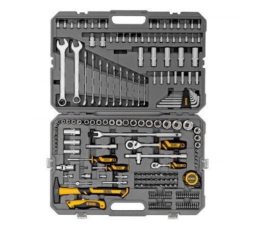 Набор инструментов, 1/2", 1/4", CrV, S2, пластиковый кейс, 194 предмета Denzel
Набор инструментов, 1/2", 1/4", CrV, S2, пластиковый кейс, 194 предмета Denzel