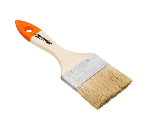 Кисть плоская Slimline 2.5" (63 мм) натуральная щетина, деревянная ручка Sparta
