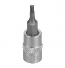 Головка с битой вставкой T10, квадрат 1/4, CrV Stels
