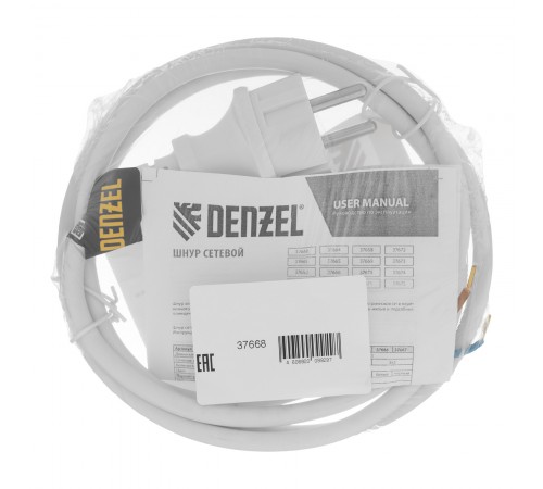 Шнур сетевой Energy Series, ПВС, 1,5 м, 2 x 1,5 мм, с неразборной вилкой, белый, Denzel
Шнур сетевой Energy Series, ПВС, 1,5 м, 2 x 1,5 мм, с неразборной вилкой, белый, Denzel