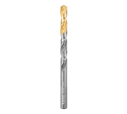 Набор сверл по металлу, 2-8мм, Р6М5К8-TiN, Golden Tip, 6 шт Denzel
