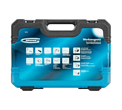 Набор инструментов, 1/4", 1/2", CrV, 120 зубьев, 109 предметов Gross
