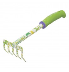 Грабли 5 - зубые, 85 х 310 мм, стальные, пластиковая рукоятка, Flower Green, Palisad

