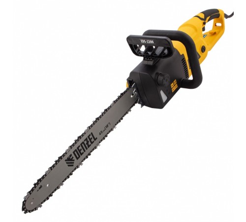 Пила цепная электрическая EDS-2200, 2.2 кВт,продольная, шина 45 см, шаг 3/8, паз 1.3 мм, 62 звена Denzel
Пила цепная электрическая EDS-2200, 2.2 кВт,продольная, шина 45 см, шаг 3/8, паз 1.3 мм, 62 звена Denzel