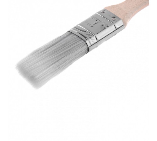 Кисть плоская Platinum 1", искусственная щетина, деревянная ручка MTX
