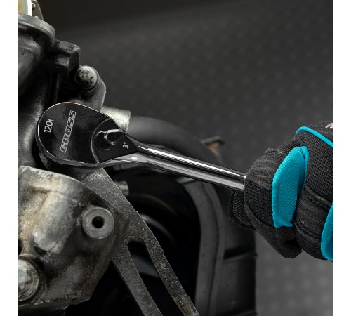 Ключ-трещотка 3/8", CrV, 120 зубьев, цельнометаллический, хром Gross
Ключ-трещотка 3/8", CrV, 120 зубьев, цельнометаллический, хром Gross