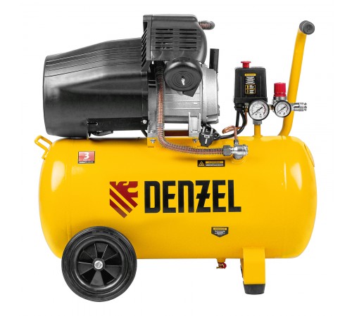 Компрессор воздушный DCV2200/50, прямой привод, 2.2 кВт, 50 литров, 380 л/мин Denzel
