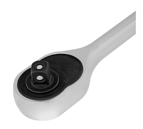 Ключ-трещотка 3/8", CrV, 72 зуба, с быстрым сбросом, матовый хром Stels
