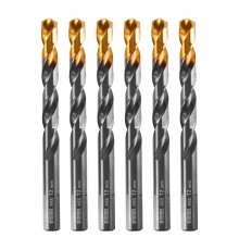 Сверло по металлу, 12 мм, HSS-Tin, Golden Tip, 6 шт. Denzel
