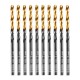Сверло по металлу, 3 мм, HSS-Tin, Golden Tip, 10 шт. Denzel
