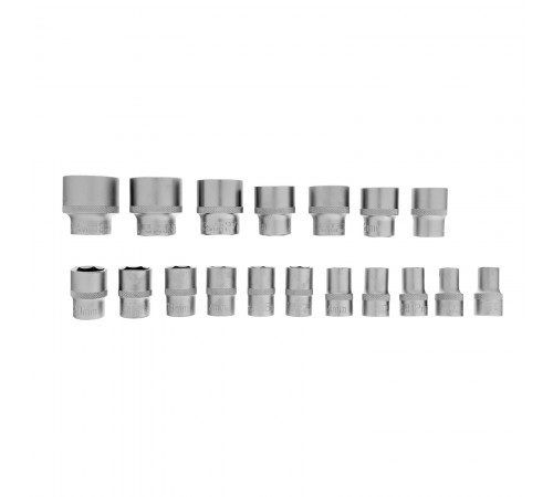 Набор торцевых головок, трещотка 120 зубьев, 1/2",3/8”, CrV, 36 предметов Gross
