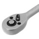 Ключ-трещотка 1/4", 45 зубьев, с быстрым сбросом, матовый хром Сибртех
