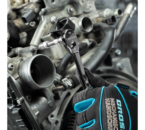 Ключ-трещотка 1/4", CrV, 90 зубьев, усиленный, хром Gross
Ключ-трещотка 1/4", CrV, 90 зубьев, усиленный, хром Gross