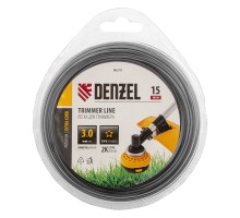 Леска для триммера двухкомпонентная звезда, 3,0мм х 15м, блистер EXTRA CORD, Denzel
