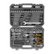 Набор инструментов, 1/2", 1/4", CrV, S2, пластиковый кейс, 82 предмета Denzel