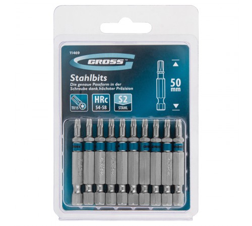Бита Torx 15 х 50, сталь S2, 10 шт. Gross
Бита Torx 15 х 50, сталь S2, 10 шт. Gross