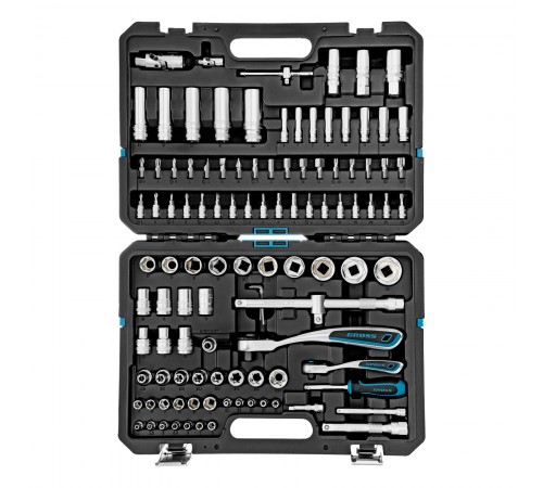 Набор инструментов, 1/4", 1/2", CrV, 120 зубьев, 109 предметов Gross
