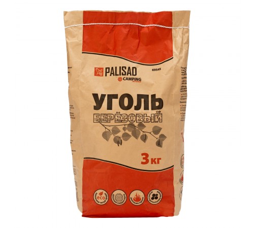 Уголь березовый, 3 кг Camping Palisad
Уголь березовый, 3 кг Camping Palisad