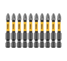 Бита IMPACT, PZ2x50 мм, лазерная обработка шлица, сталь S2, 10 шт., Е 6,3 Denzel

