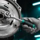 Ключ-трещотка 3/8", CrV, 72 зуба, с быстрым сбросом, матовый хром Stels
