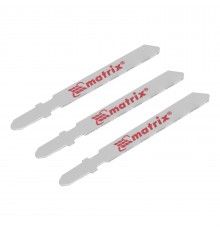 Полотна для электролобзика по металлу, 3 шт, 50 х 0.8 мм, HSS, EU- хвостовик Matrix
