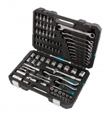 Набор инструментов, 1/4", 1/2", CrV, 120 зубьев, 82 предмета Gross
