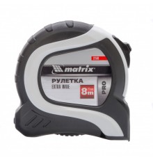 Рулетка Extra Wide,8 м x 27 мм,двухкомпонентный корпус,Pro Matrix
