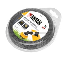 Леска для триммера двухкомпонентная, квадратная 3 мм x 15 м Extra cord Denzel
