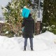 Лопата для уборки снега, полипропилен, 365х450х1355 мм, алюминиевый черенок, усиленная, LUXE Palisad