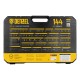 Набор инструментов, 1/2", 1/4", 3/8", CrV, S2, пластиковый кейс, 144 предмета Denzel