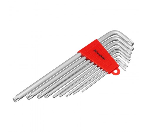 Набор ключей имбусовых Torx , 9 шт, T10-T50, CrV, экстра-длинные с сатинированным покрытием Matrix
