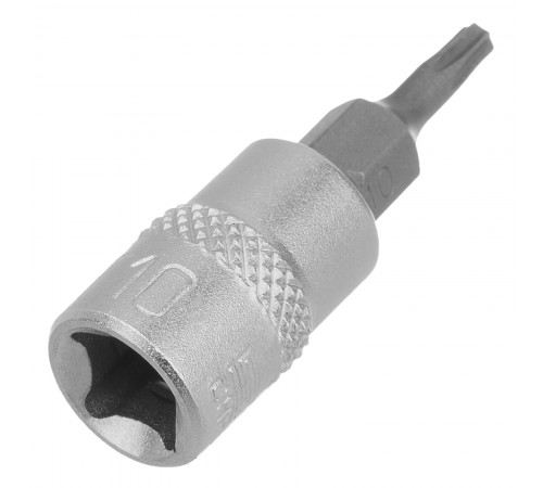 Головка с битой вставкой T10, квадрат 1/4, CrV Stels
