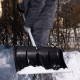 Лопата для уборки снега пластиковая, 530 х 375 х 1400 мм, алюминиевый черенок, Сибртех
