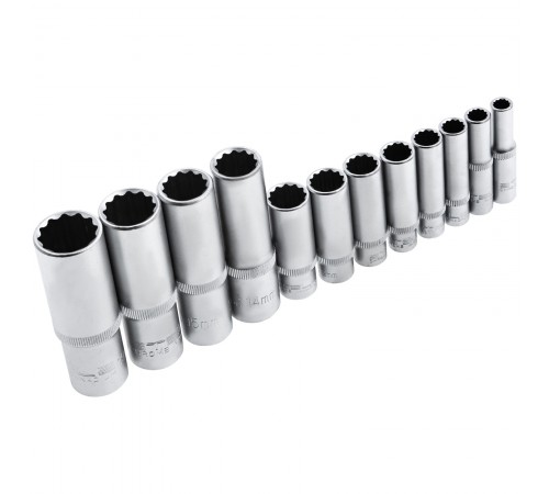 Набор инструментов 1/2", 1/4", CrV, 12 гранные головки, пластиковый кейс, 94 предмета Stels
