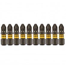 Бита PZ2х25, сталь S2, шестигранный профиль, 10 шт. Е 6,3 Denzel
