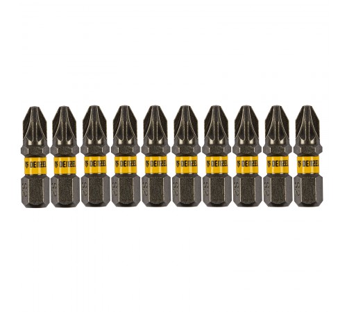 Бита PZ2х25, сталь S2, шестигранный профиль, 10 шт. Е 6,3 Denzel
