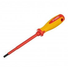 Отвертка Insulated, SL5.5 x 125 мм, CrMo, до 1000 В, двухкомпонентная рукоятка Matrix Professional

