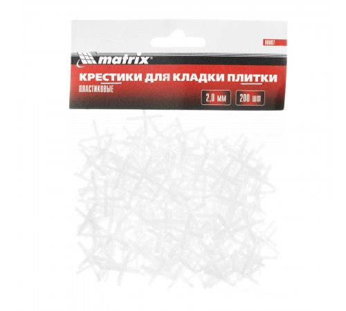 Крестики, 2.0 мм, для кладки плитки, 200 шт Matrix
Крестики, 2.0 мм, для кладки плитки, 200 шт Matrix