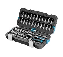 Набор инструментов, 1/4", CrV, 120 зубьев, 42 предмета Gross
