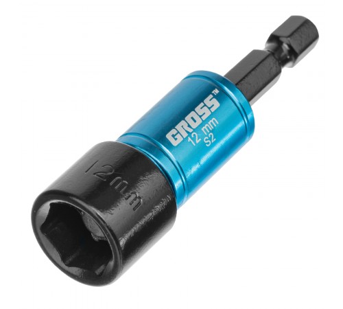 Набор бит с торцевыми головками 8, 10,12, 13 мм, магнит. Nut-Driver, S2 Gross
