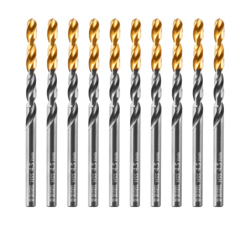 Сверло по металлу, 4,5 мм, HSS-Tin, Golden Tip, 10 шт. Denzel
Сверло по металлу, 4,5 мм, HSS-Tin, Golden Tip, 10 шт. Denzel