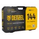 Набор инструментов, 1/2", 1/4", 3/8", CrV, S2, пластиковый кейс, 144 предмета Denzel