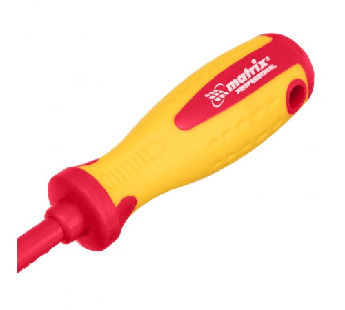 Отвертка Insulated, SL4 x 100 мм, CrMo, до 1000 В, двухкомпонентная рукоятка Matrix Professional
Отвертка Insulated, SL4 x 100 мм, CrMo, до 1000 В, двухкомпонентная рукоятка Matrix Professional