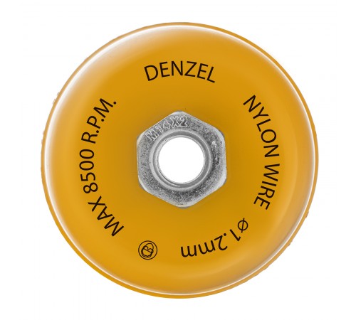 Щетка для УШМ, 100 мм, Чашка, нейлоновая щетина, М14 Denzel
