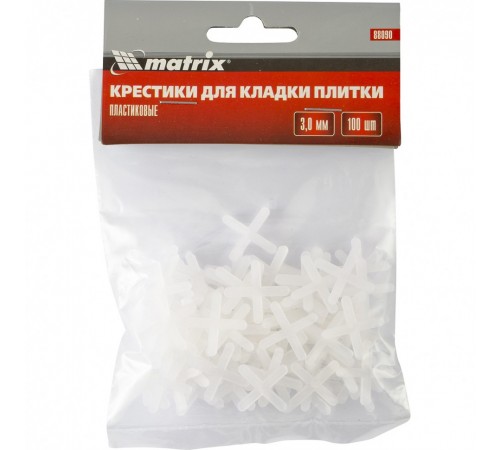 Крестики, 3.0 мм, для кладки плитки, 100 шт Matrix
Крестики, 3.0 мм, для кладки плитки, 100 шт Matrix