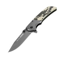 Нож складной, многоцелевой, системы Liner-Lock, с накладкой G10 на классической рукоятке Denzel
