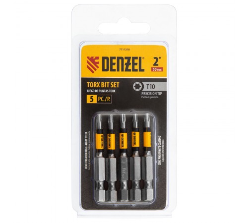 Бита T10x50, 5 шт. Denzel
