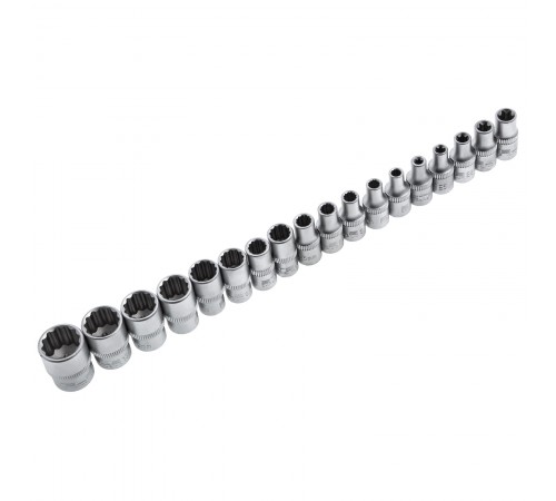 Набор инструментов 1/2", 1/4", CrV, 12 гранные головки, пластиковый кейс, 109 предмета Stels

