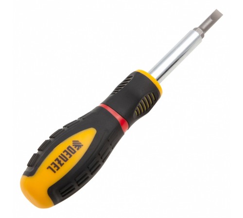 Отвертка комбинированная, SL3/16"-PH1, SL1/4"-PH2, 3-х компонентная рукоятка Denzel
