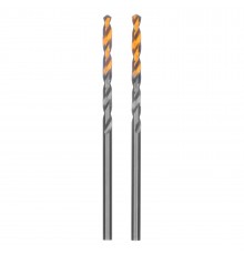 Сверло спиральное по металлу 2,5 x 57 мм, Р6М5, Golden Tip , 2шт. Denzel
